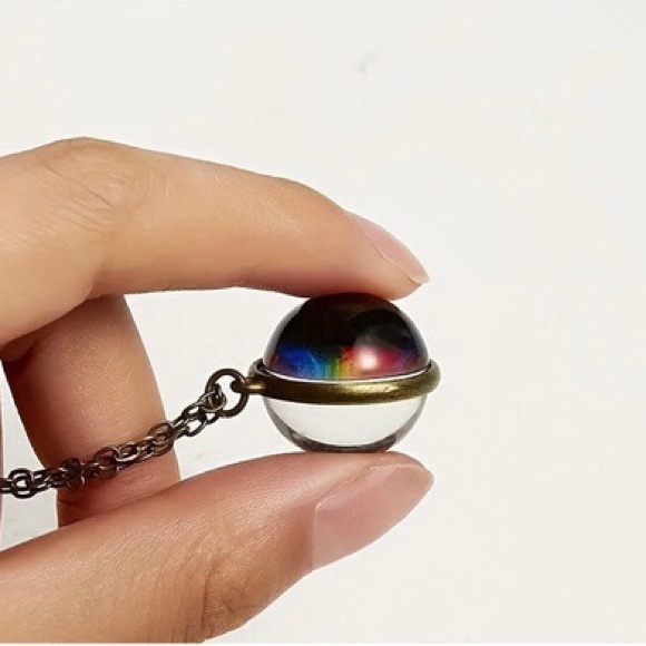 Galaxy Cosmic Double-sided Men's Pendant Necklace, set of 8 - Picture 10 of 13